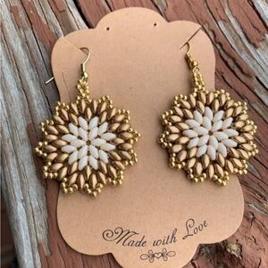 Handmade embroidery Earrings.